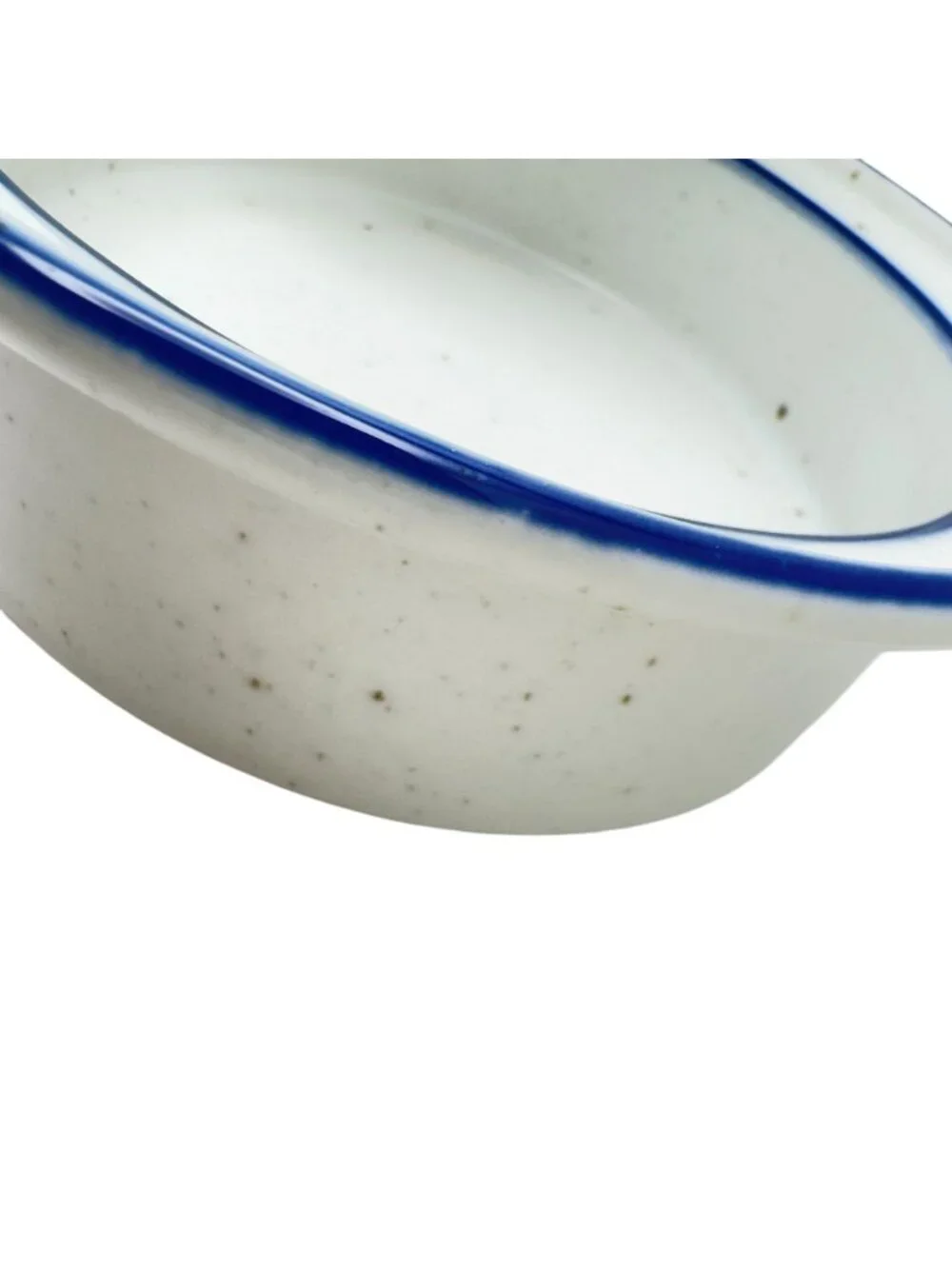 Dansk Int'l Designs Vtg Blue Mist Stoneware Bowl Niels Refsgaard White Speckled